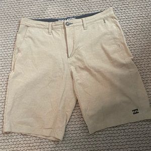 Billabong men’s dry fit beige shorts. Size 34